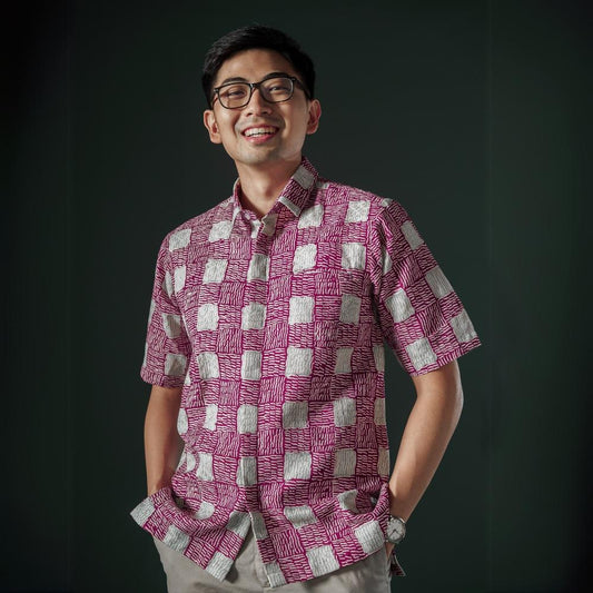 Hiero - Mandalas Premium Men's Short Sleeve Batik Shirt