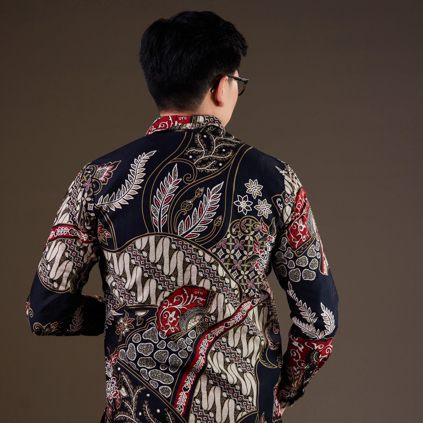 Sencha - Mandalas Premium Men's Long Sleeve Batik Shirt
