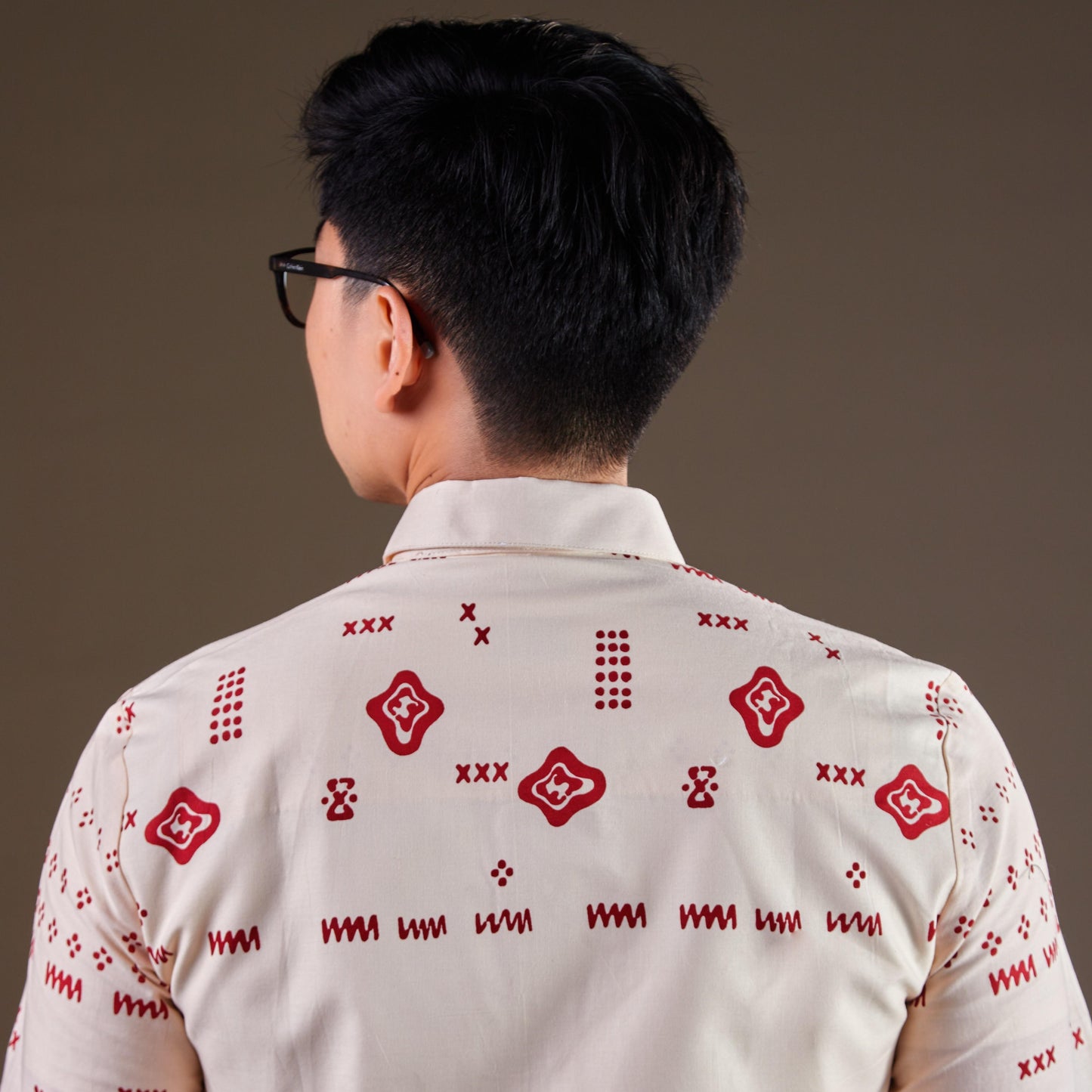 Putu - Mandalas Premium Men's Short Sleeve Batik Shirt