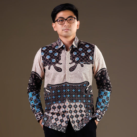 Dibsidian - Mandalas Premium Men's Long Sleeve Batik Shirt