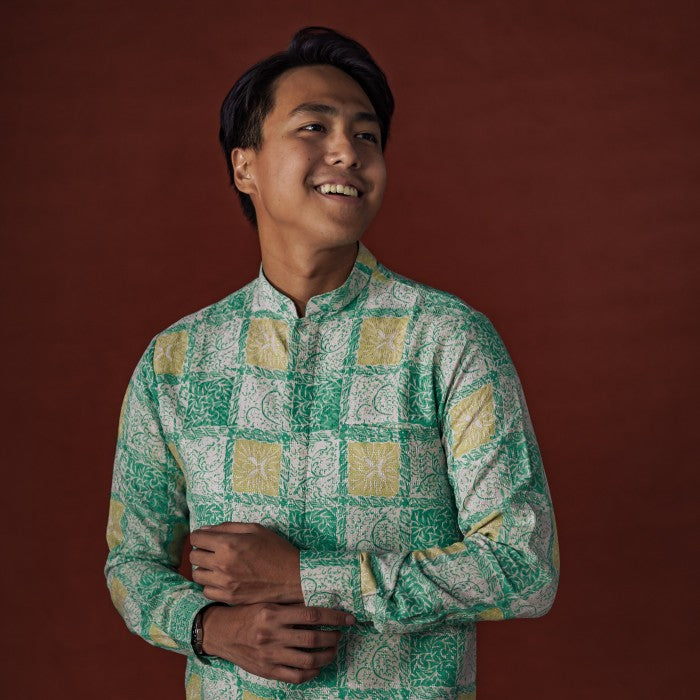 Mandalas Koko Premium Men's Long Sleeve Batik Shirt
