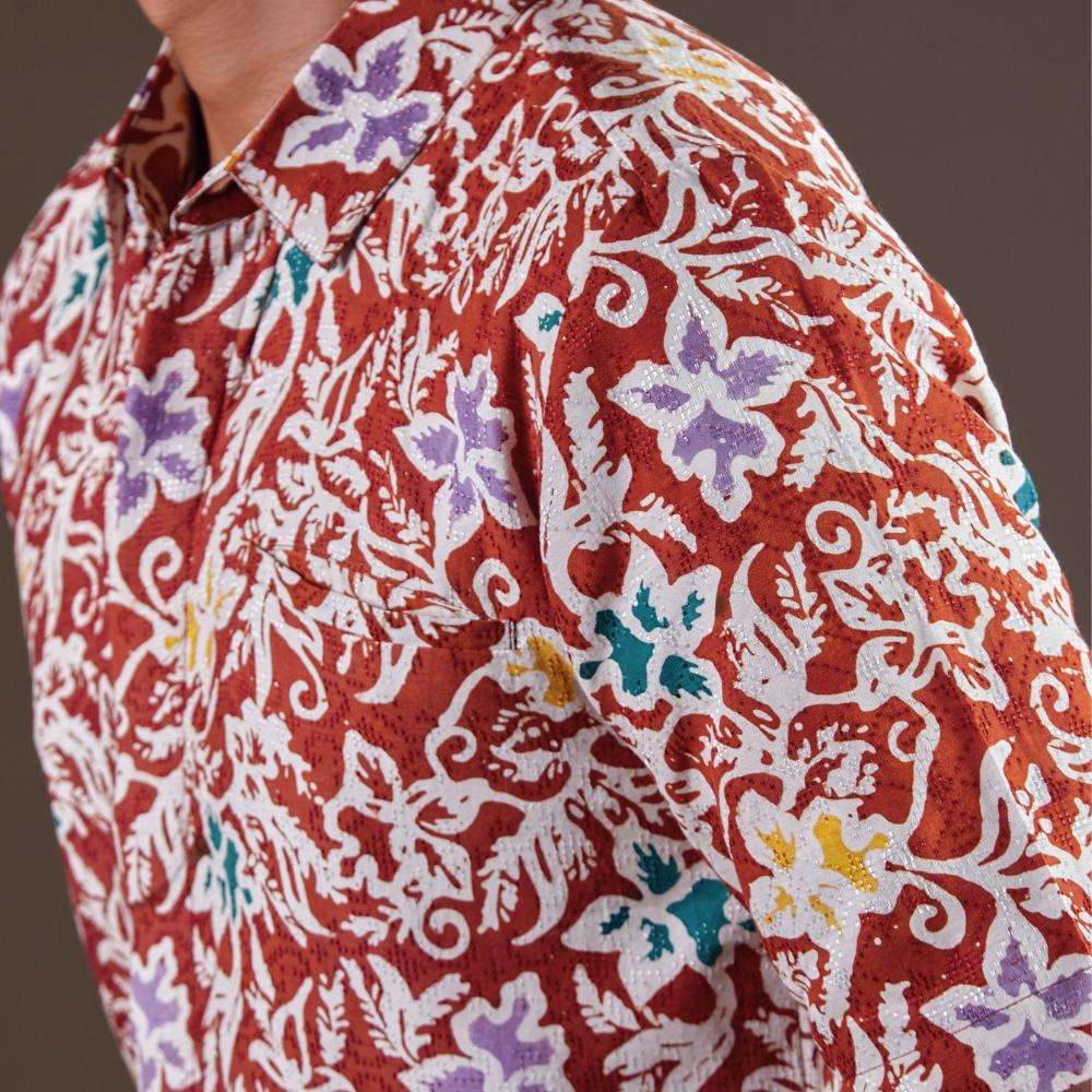 Autum - Mandalas Premium Men's Short Sleeve Batik Shirt