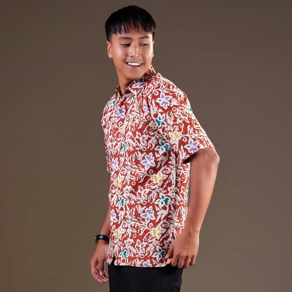 Autum - Mandalas Premium Men's Short Sleeve Batik Shirt