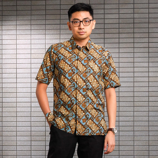 Kotatera - Mandalas Kemeja Batik Pria Premium Lengan Pendek
