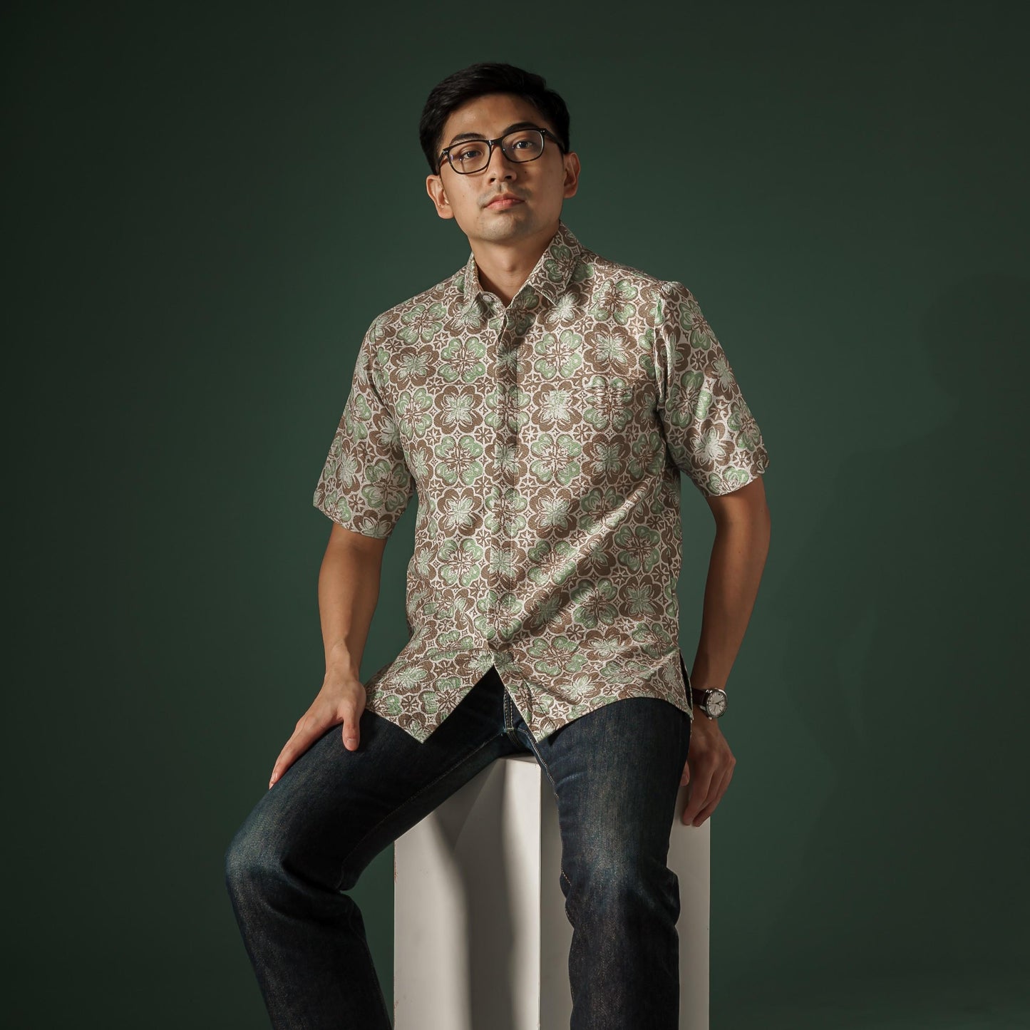 Ranium - Mandalas Premium Men's Short Sleeve Batik Shirt