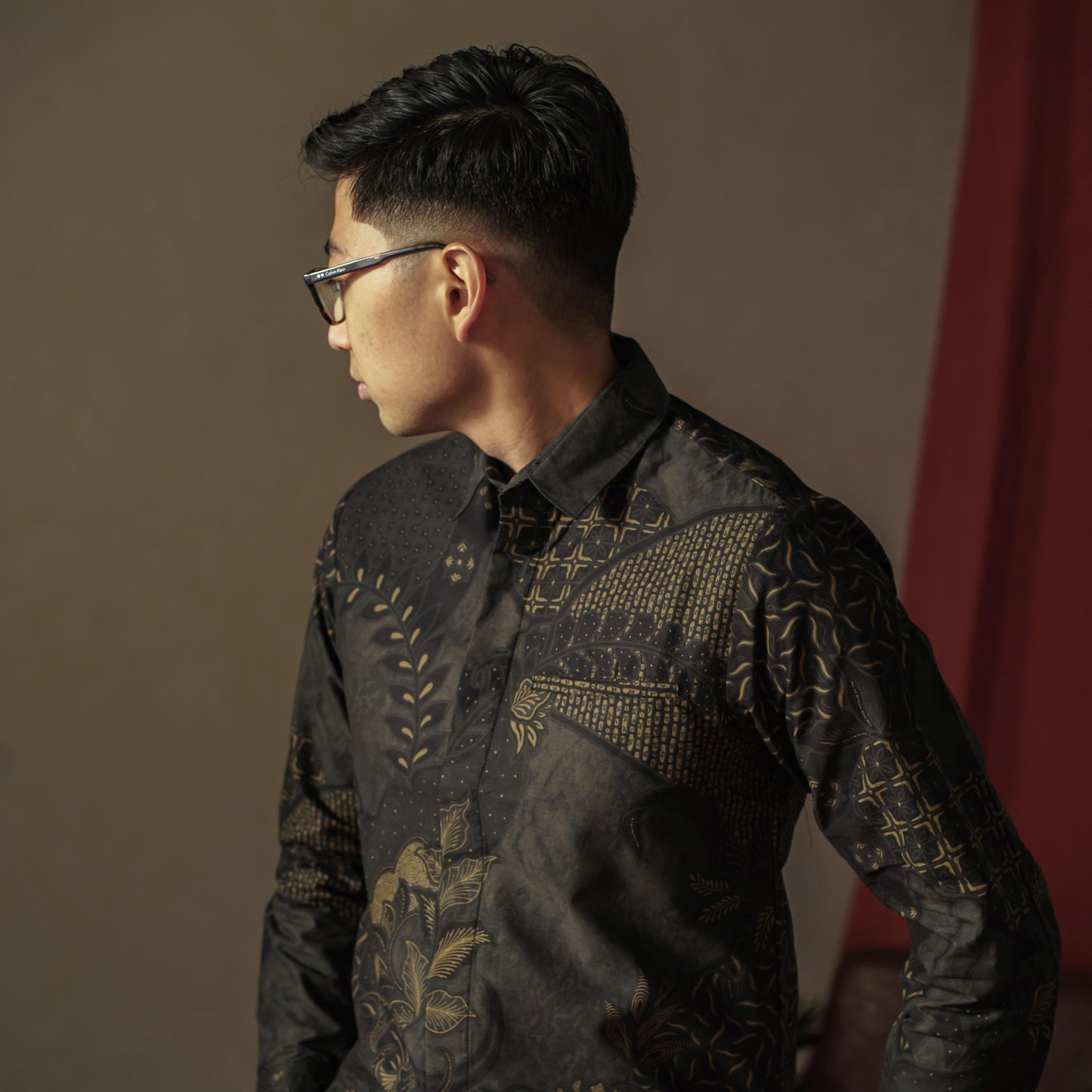 Khasenja - Mandalas Premium Men's Long Sleeve Batik Shirt