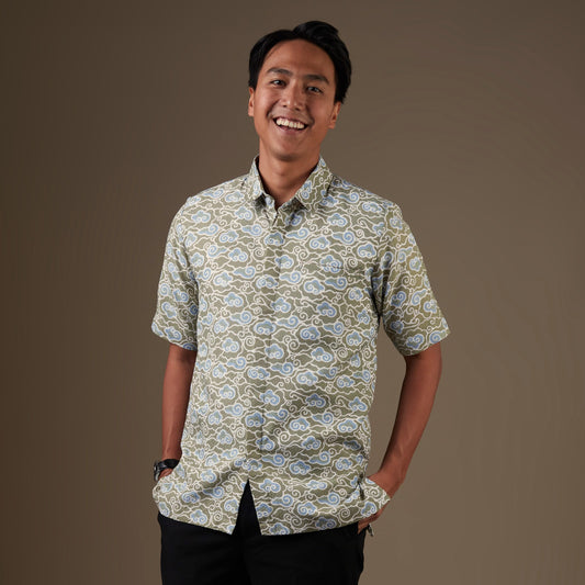 Grinawan - Mandalas Kemeja Batik Pria Premium Lengan Pendek
