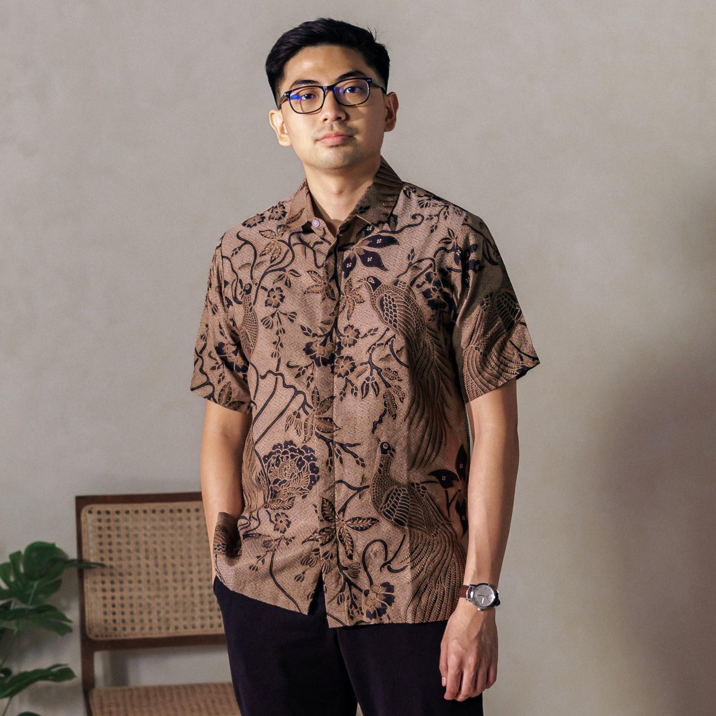 Cendrawasih - Mandalas Premium Men's Short Sleeve Batik Shirt
