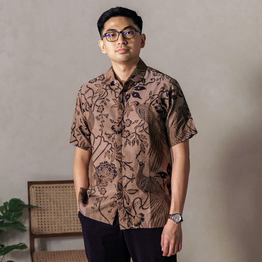 Cendrawasih - Mandalas Premium Men's Short Sleeve Batik Shirt