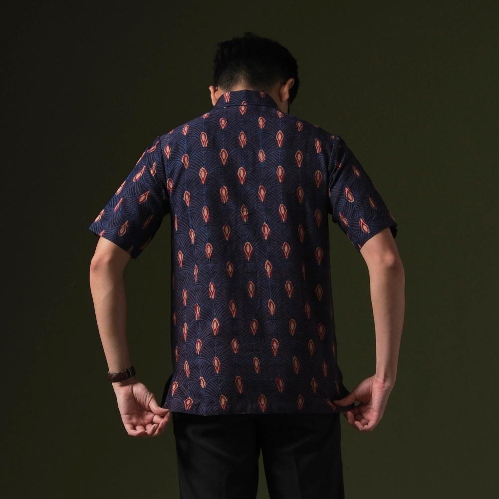 Pushan - Mandalas Premium Men's Short Sleeve Batik Shirt