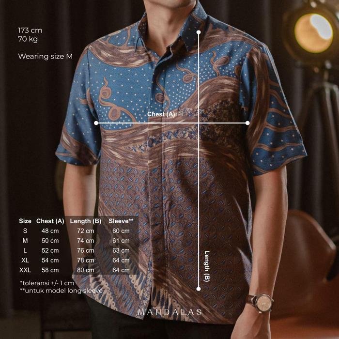 Wakaru - Mandalas Kemeja Batik Pria Premium Lengan Pendek