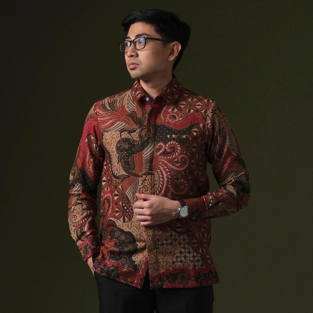 Firdara - Mandalas Premium Men's Long Sleeve Batik Shirt