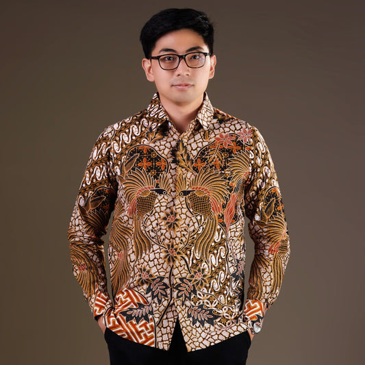 Matilda - Mandalas Premium Men's Long Sleeve Batik Shirt