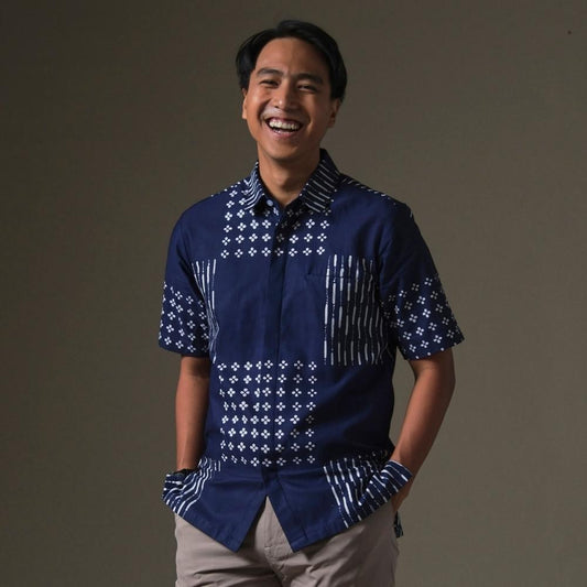 Kalibu - Mandalas Premium Men's Short Sleeve Batik Shirt