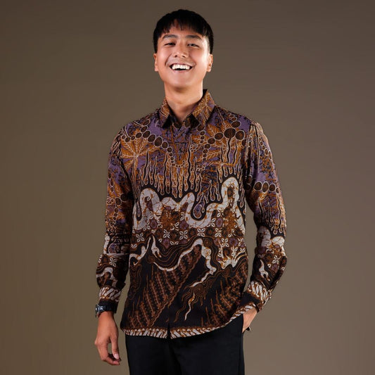 Firelac - Mandalas Premium Men's Long Sleeve Batik Shirt