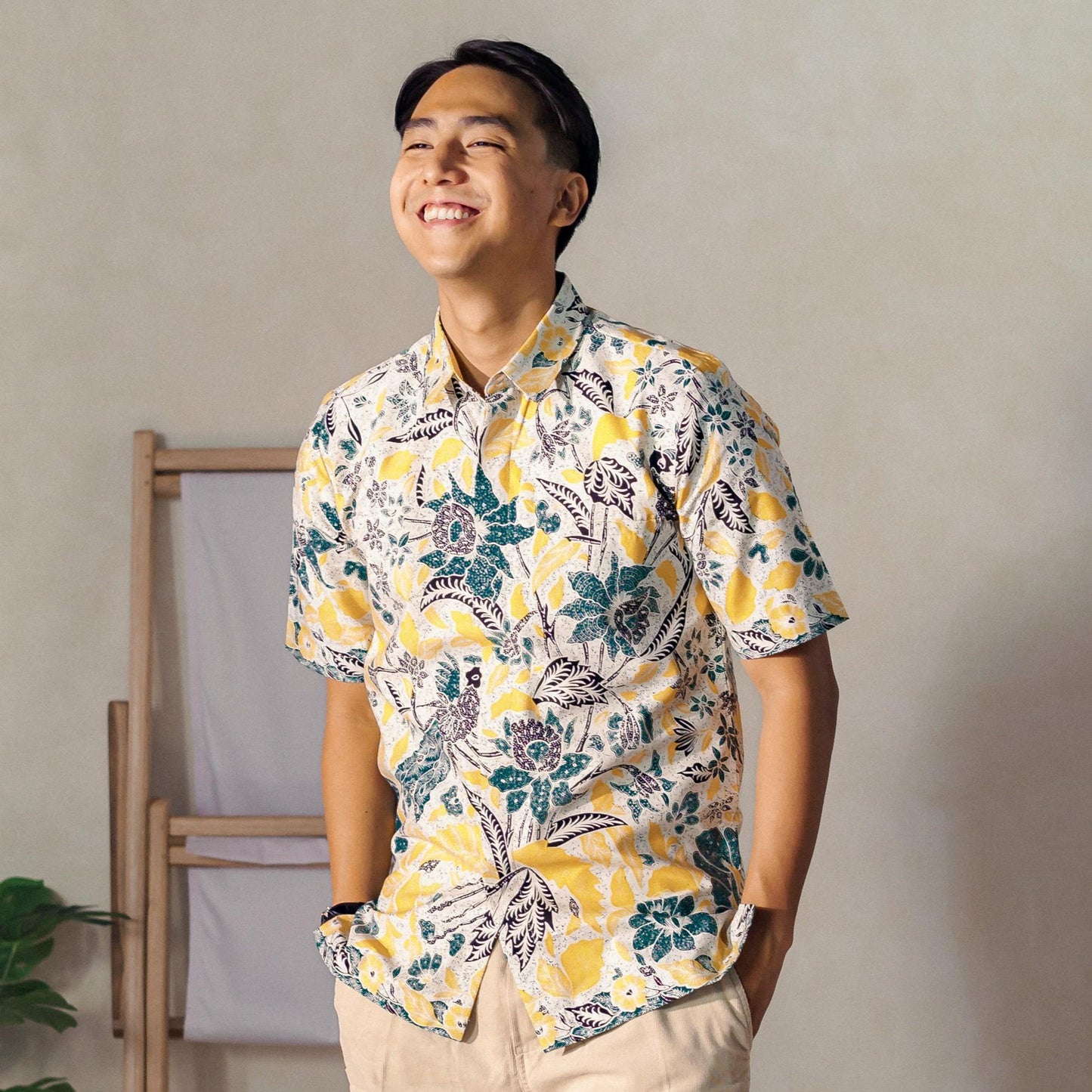 Nuning - Mandalas Premium Men's Short Sleeve Batik Shirt