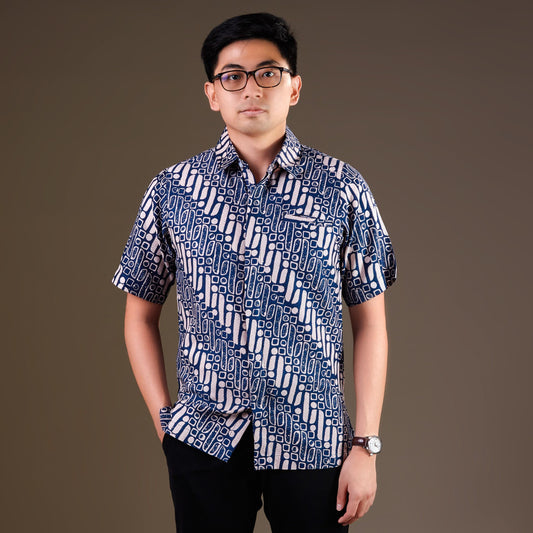 Bonazur - Mandalas Premium Men's Short Sleeve Batik Shirt