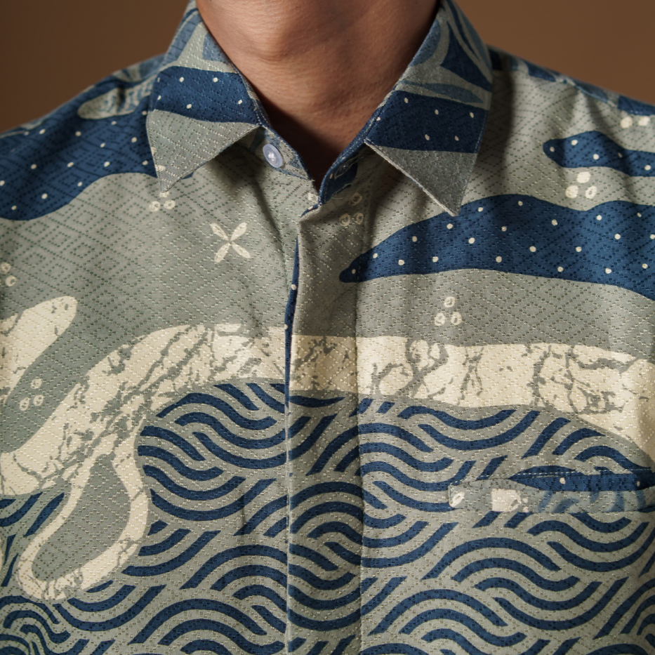 Cidane - Mandalas Premium Men's Short Sleeve Batik Shirt