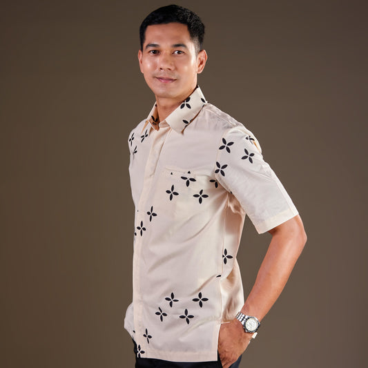 Nobi - Mandalas Premium Men's Short Sleeve Batik Shirt