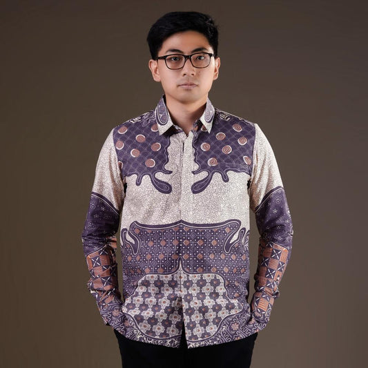 Dibsiren - Mandalas Premium Men's Long Sleeve Batik Shirt