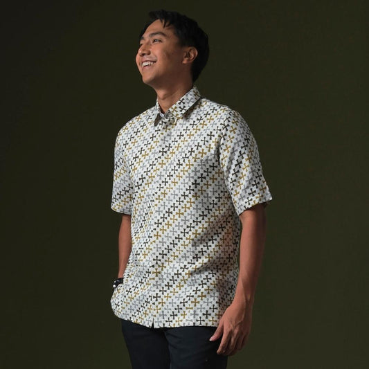 Motteo - Mandalas Premium Men's Short Sleeve Batik Shirt