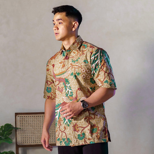Trialon - Mandalas Premium Men's Short Sleeve Batik Shirt