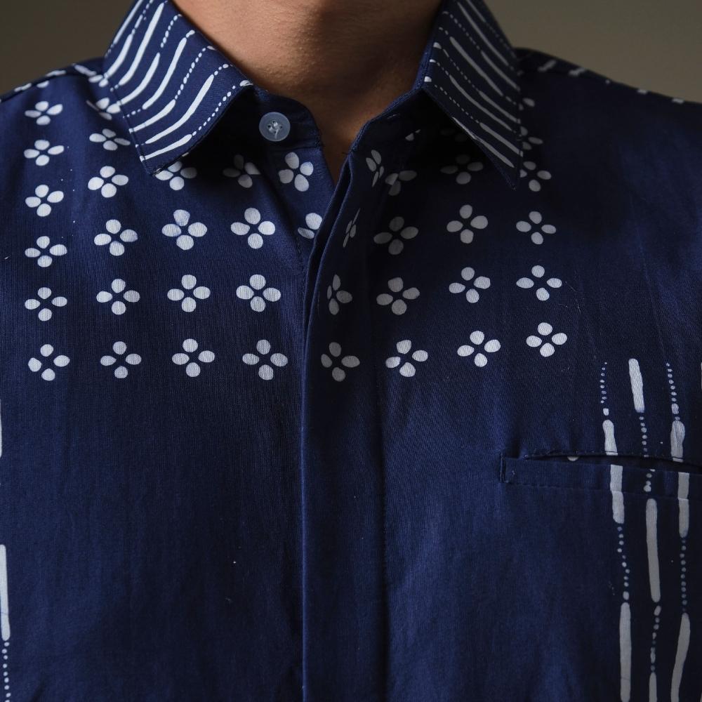 Kalibu - Mandalas Premium Men's Short Sleeve Batik Shirt