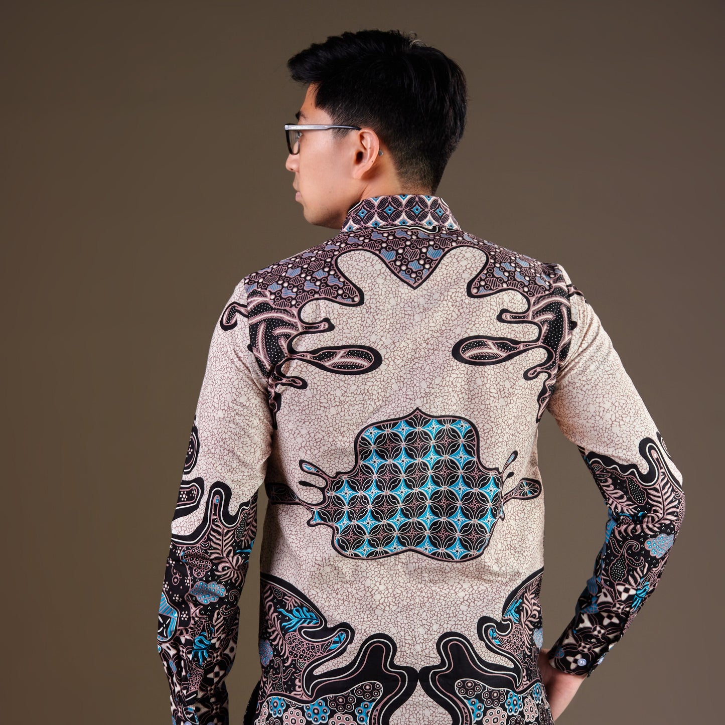 Dibsidian - Mandalas Premium Men's Long Sleeve Batik Shirt