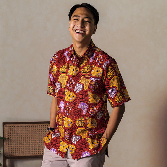 Demangan - Mandalas Premium Men's Short Sleeve Batik Shirt