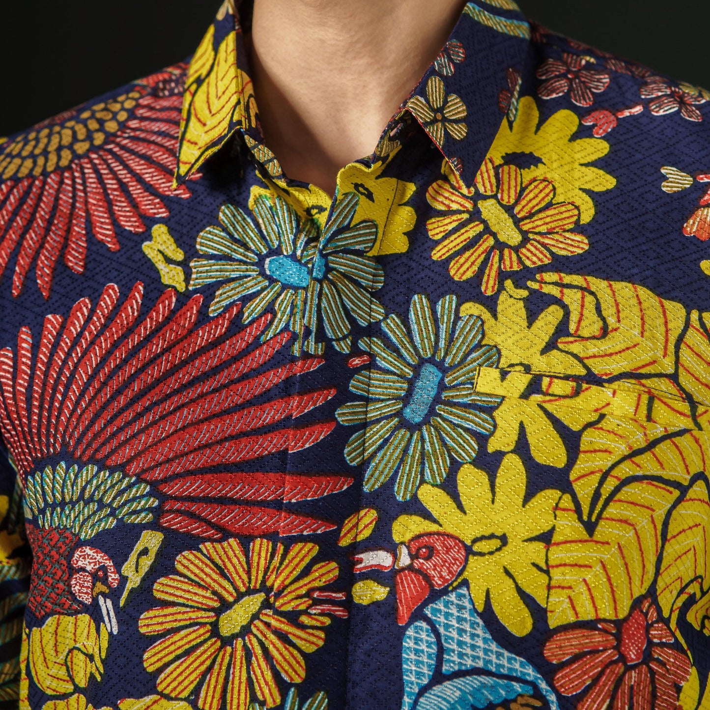 Rangbu - Mandalas Premium Men's Short Sleeve Batik Shirt