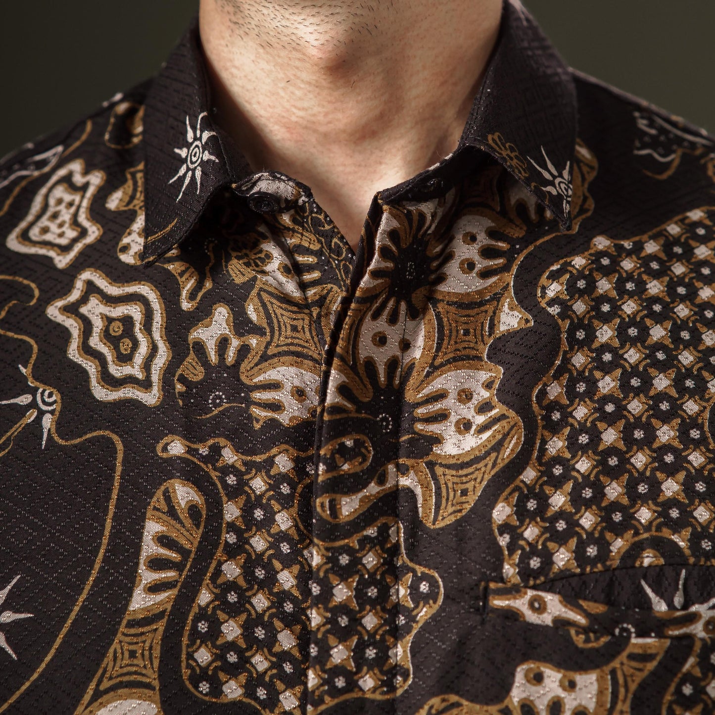 Semidian - Mandalas Premium Men's Long Sleeve Batik Shirt