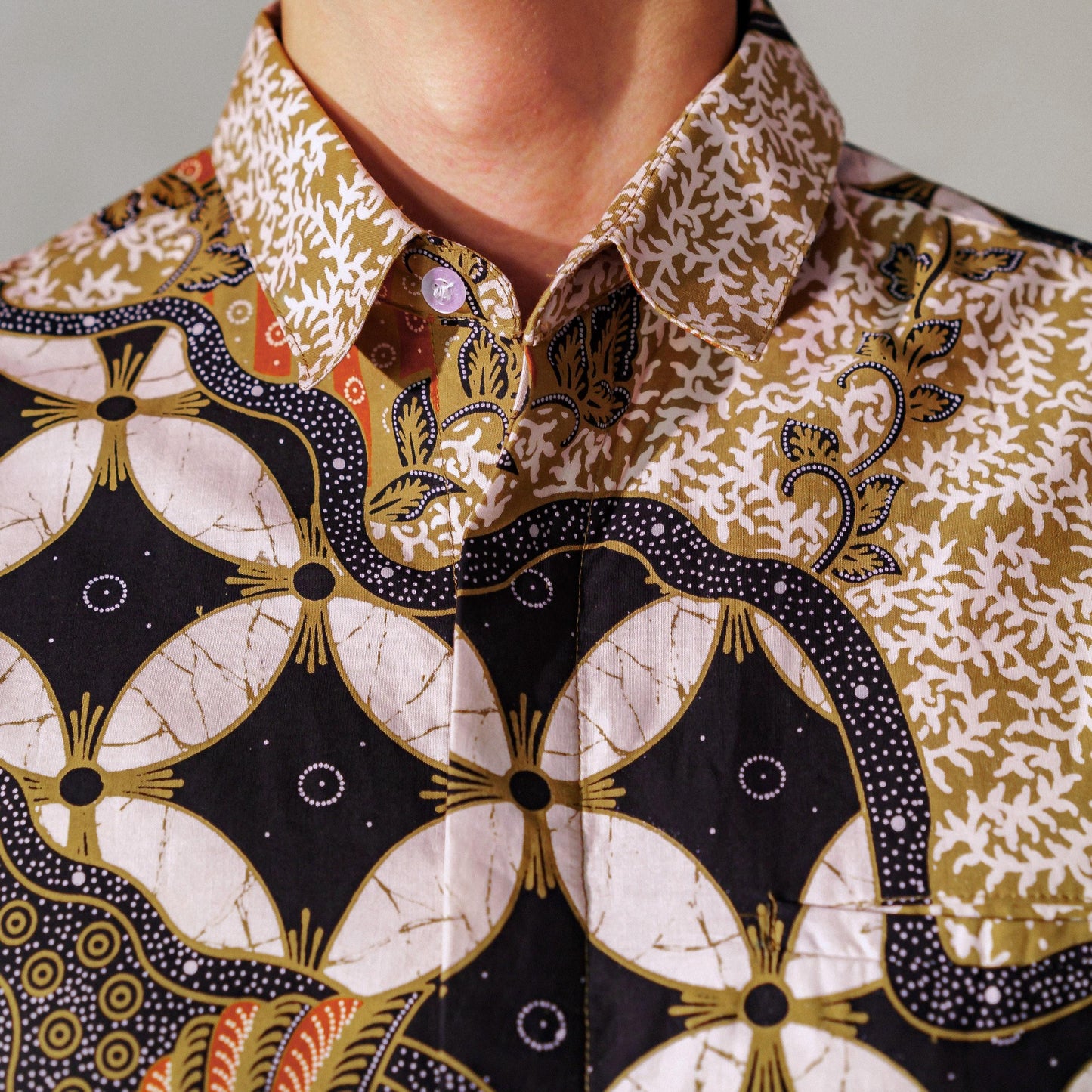 Bimosari - Mandalas Premium Men's Short Sleeve Batik Shirt