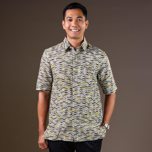 Eiger - Mandalas Premium Men's Short Sleeve Batik Shirt