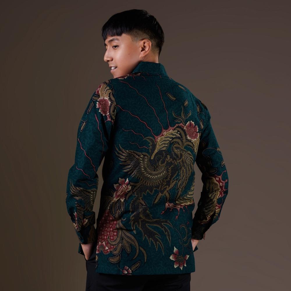 Grande - Mandalas Premium Men's Long Sleeve Batik Shirt