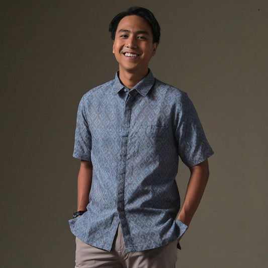 Firza - Mandalas Premium Men's Short Sleeve Batik Shirt