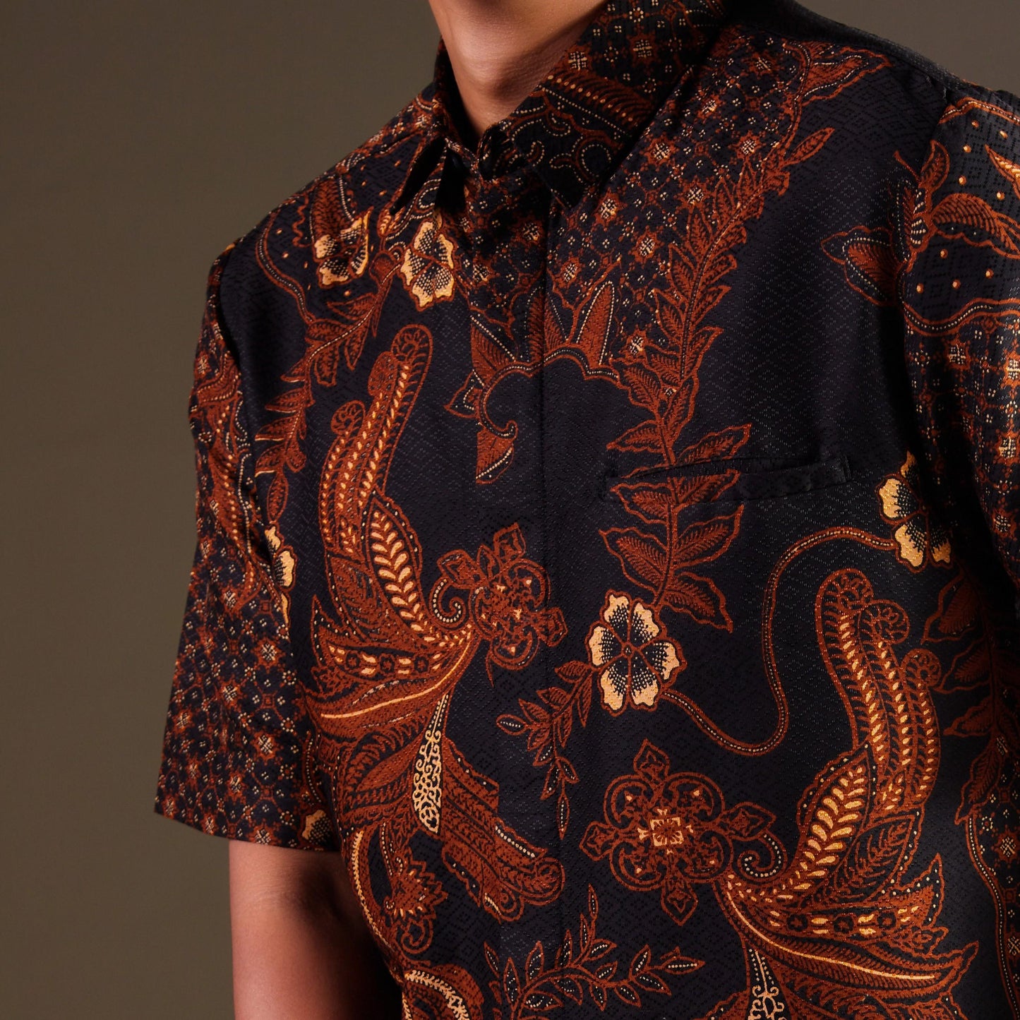 Sangkala - Mandalas Premium Men's Short Sleeve Batik Shirt