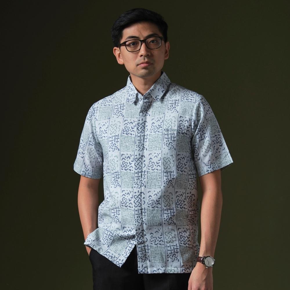 Galatos - Mandalas Premium Men's Short Sleeve Batik Shirt