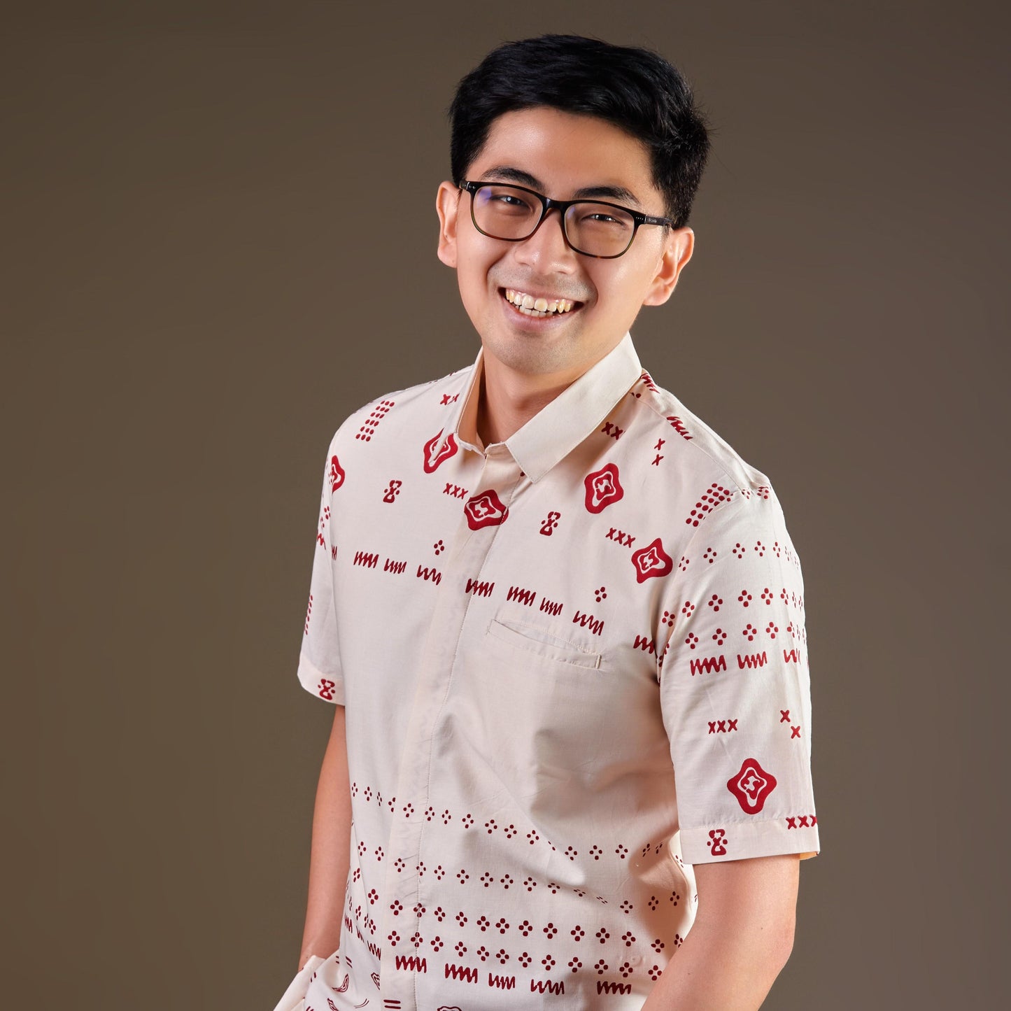 Putu - Mandalas Premium Men's Short Sleeve Batik Shirt