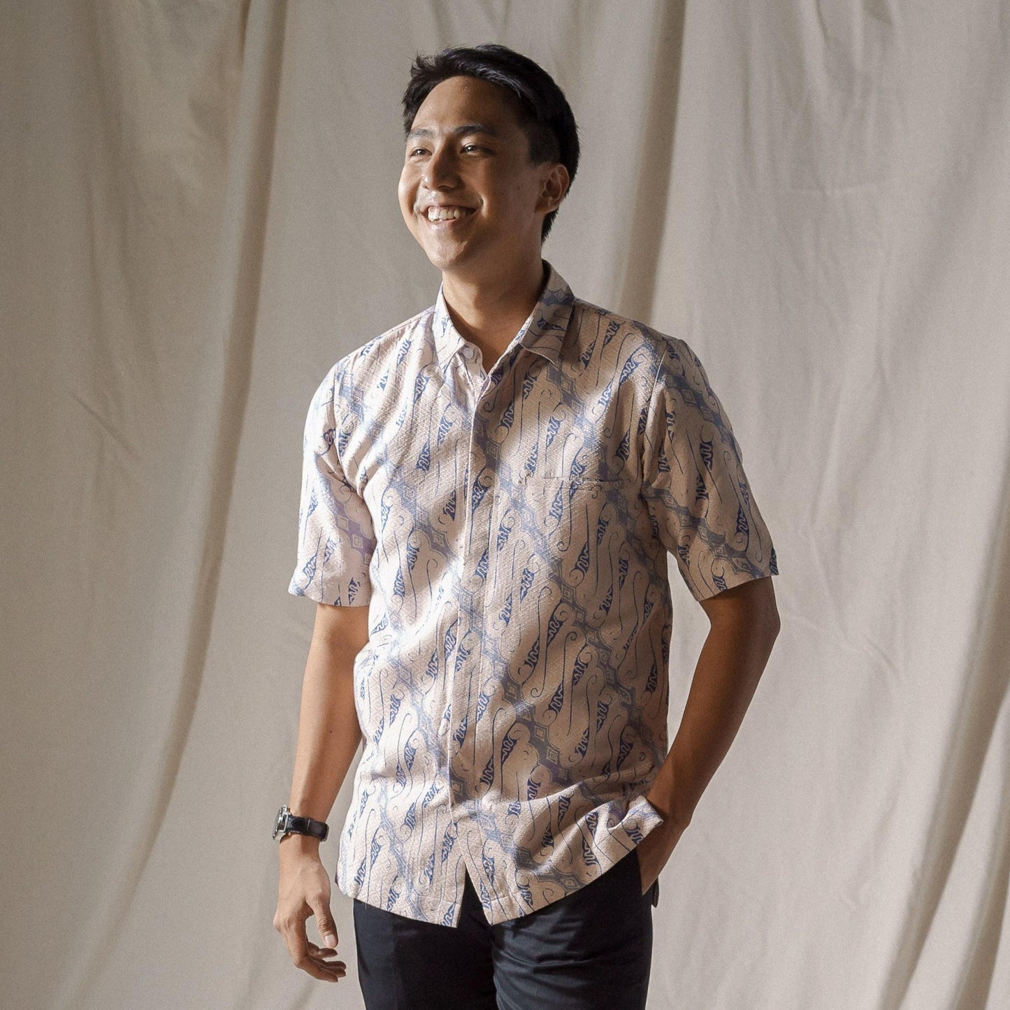 Paraatih - Mandalas Premium Men's Short Sleeve Batik Shirt