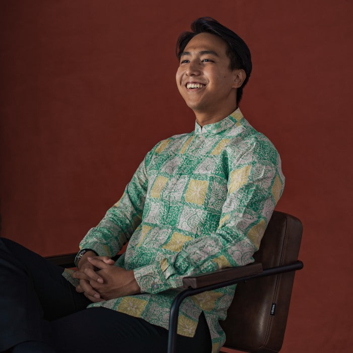 Mandalas Koko Premium Men's Long Sleeve Batik Shirt