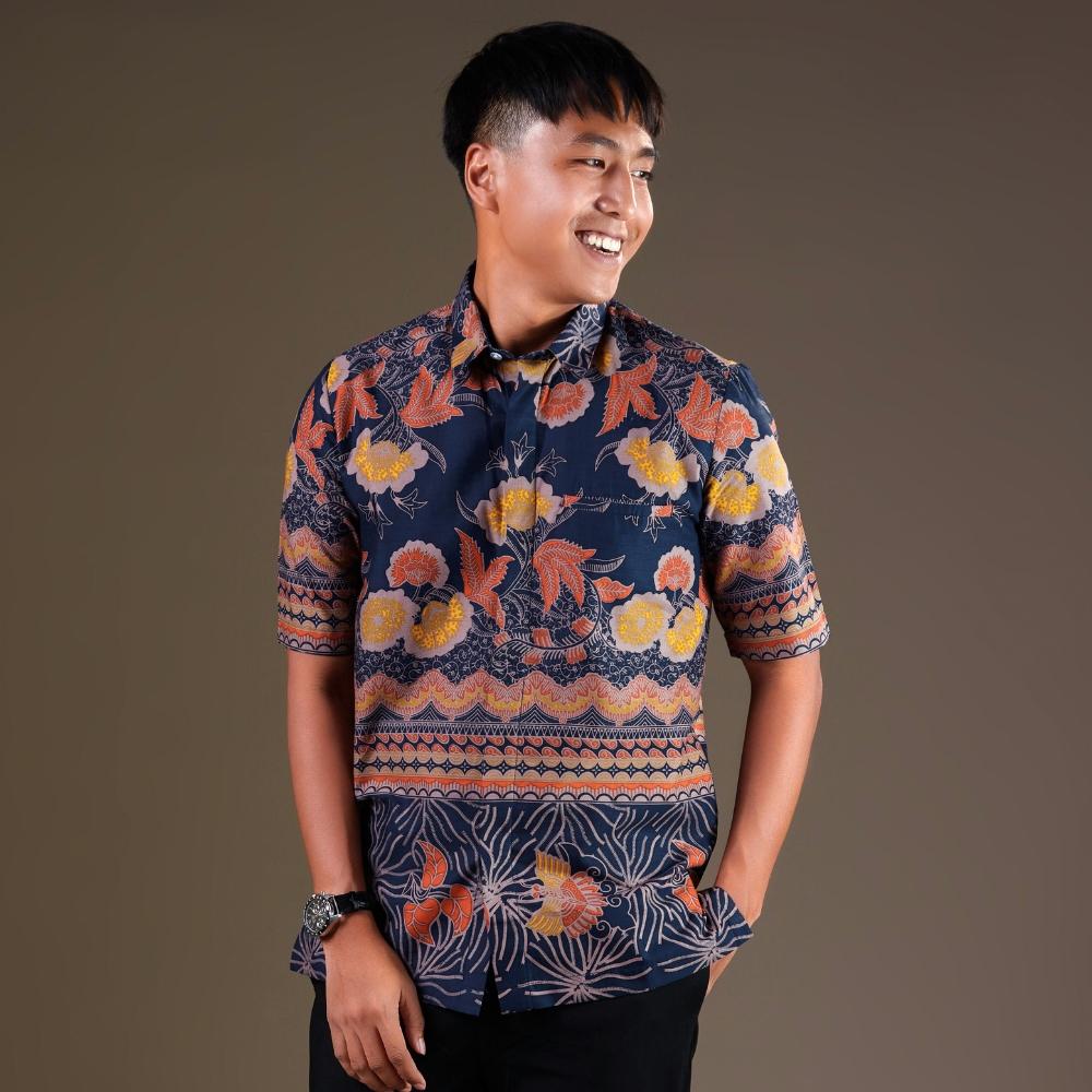 Geraning - Mandalas Premium Men's Short Sleeve Batik Shirt