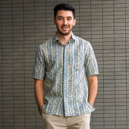 Bluris - Mandalas Kemeja Batik Pria Premium Lengan Pendek
