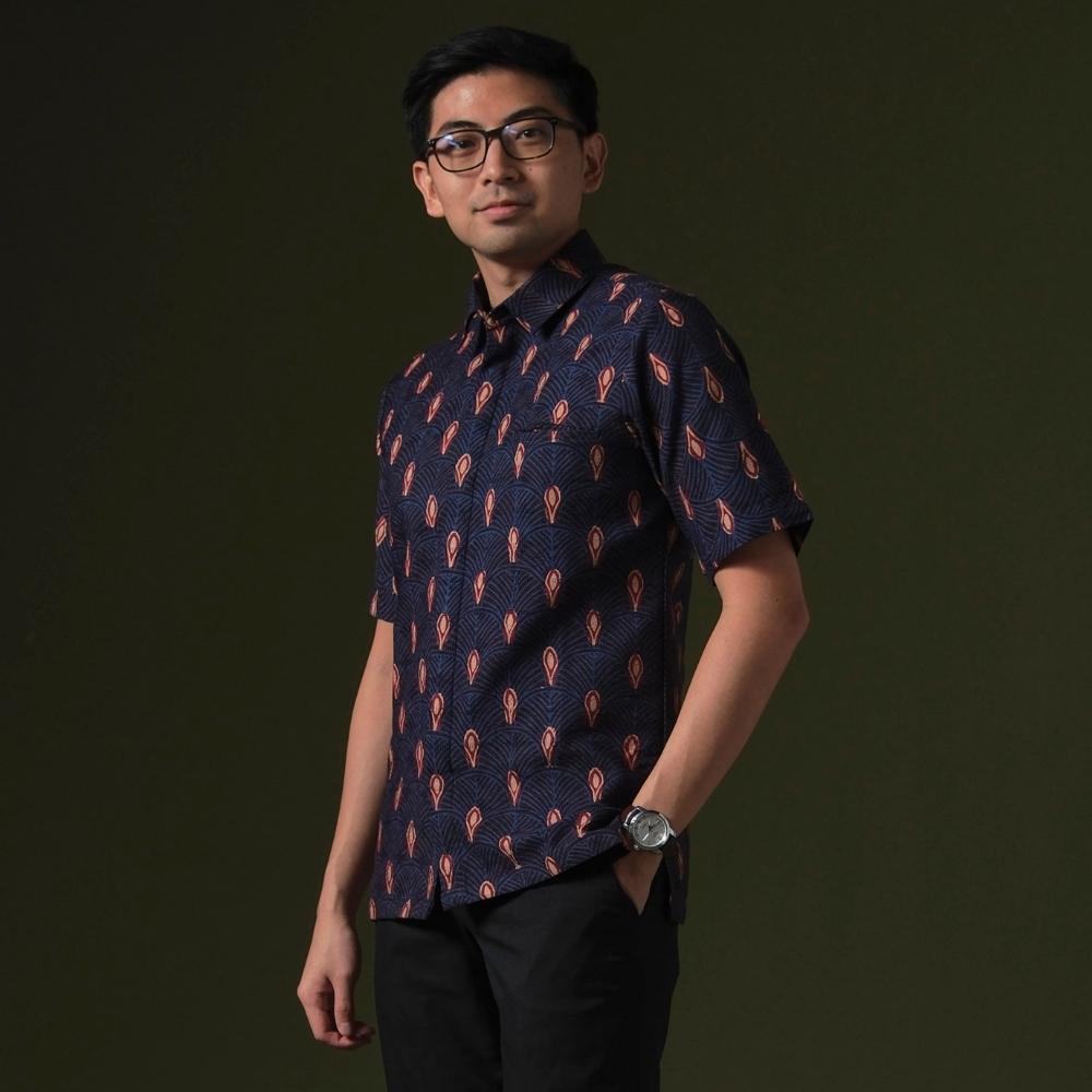 Pushan - Mandalas Premium Men's Short Sleeve Batik Shirt