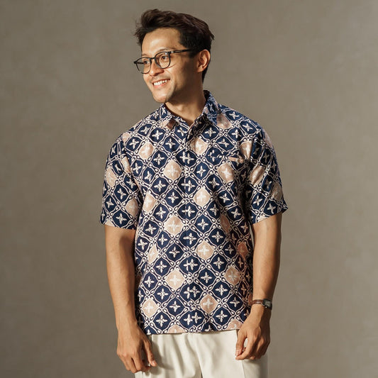Laksana - Mandalas Premium Men's Short Sleeve Batik Shirt