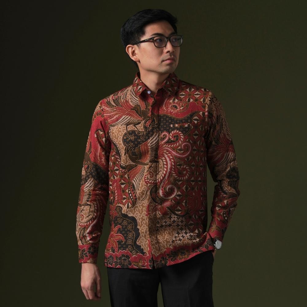 Firdara - Mandalas Premium Men's Long Sleeve Batik Shirt