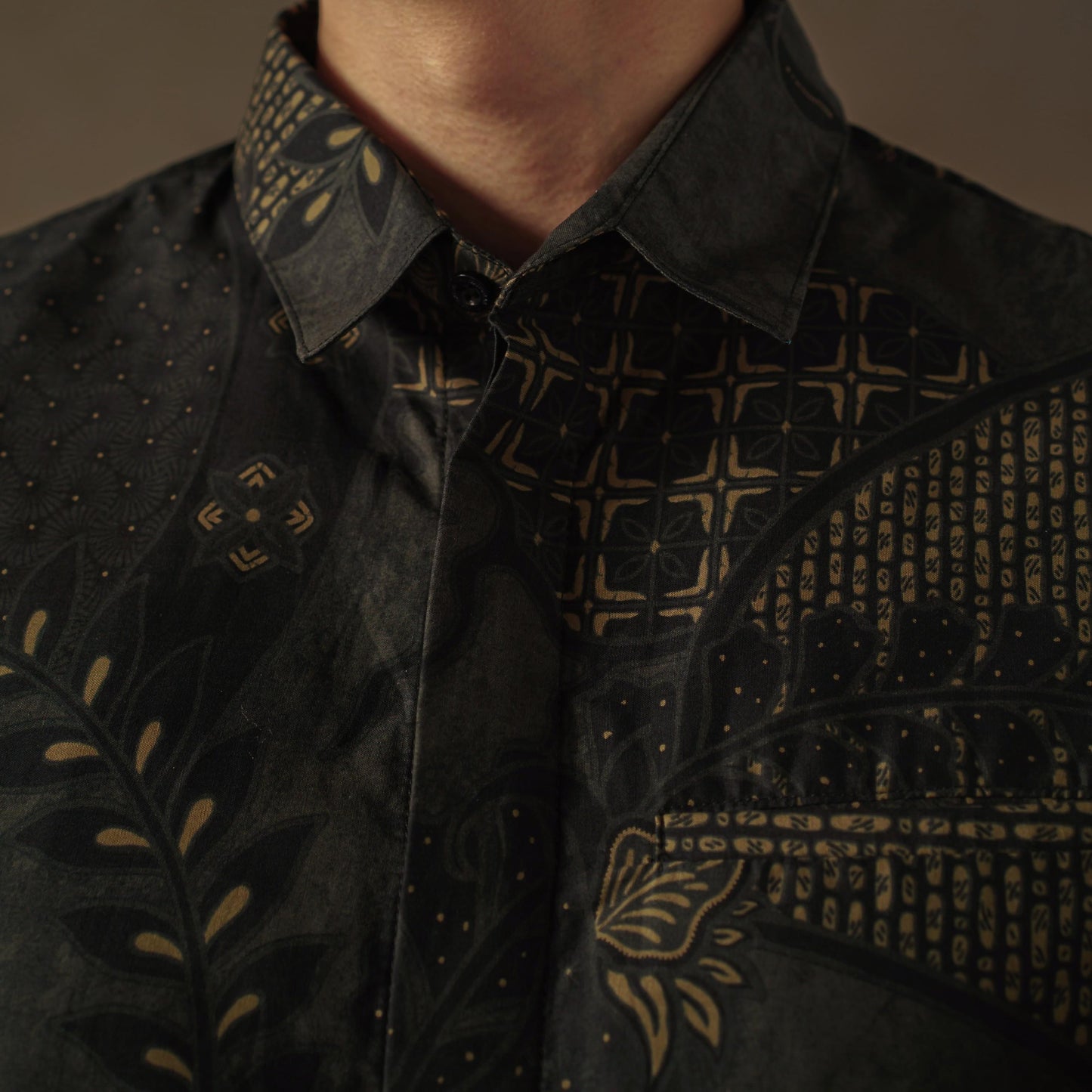 Khasenja - Mandalas Premium Men's Long Sleeve Batik Shirt