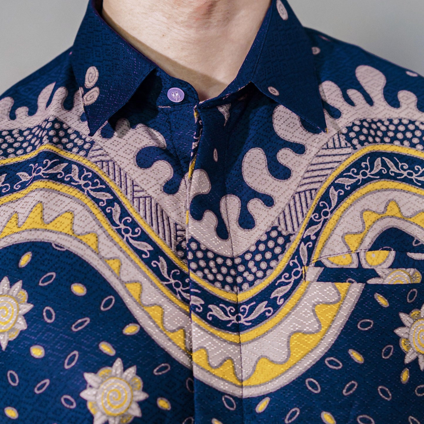 Eclipse - Mandalas Premium Men's Short Sleeve Batik Shirt