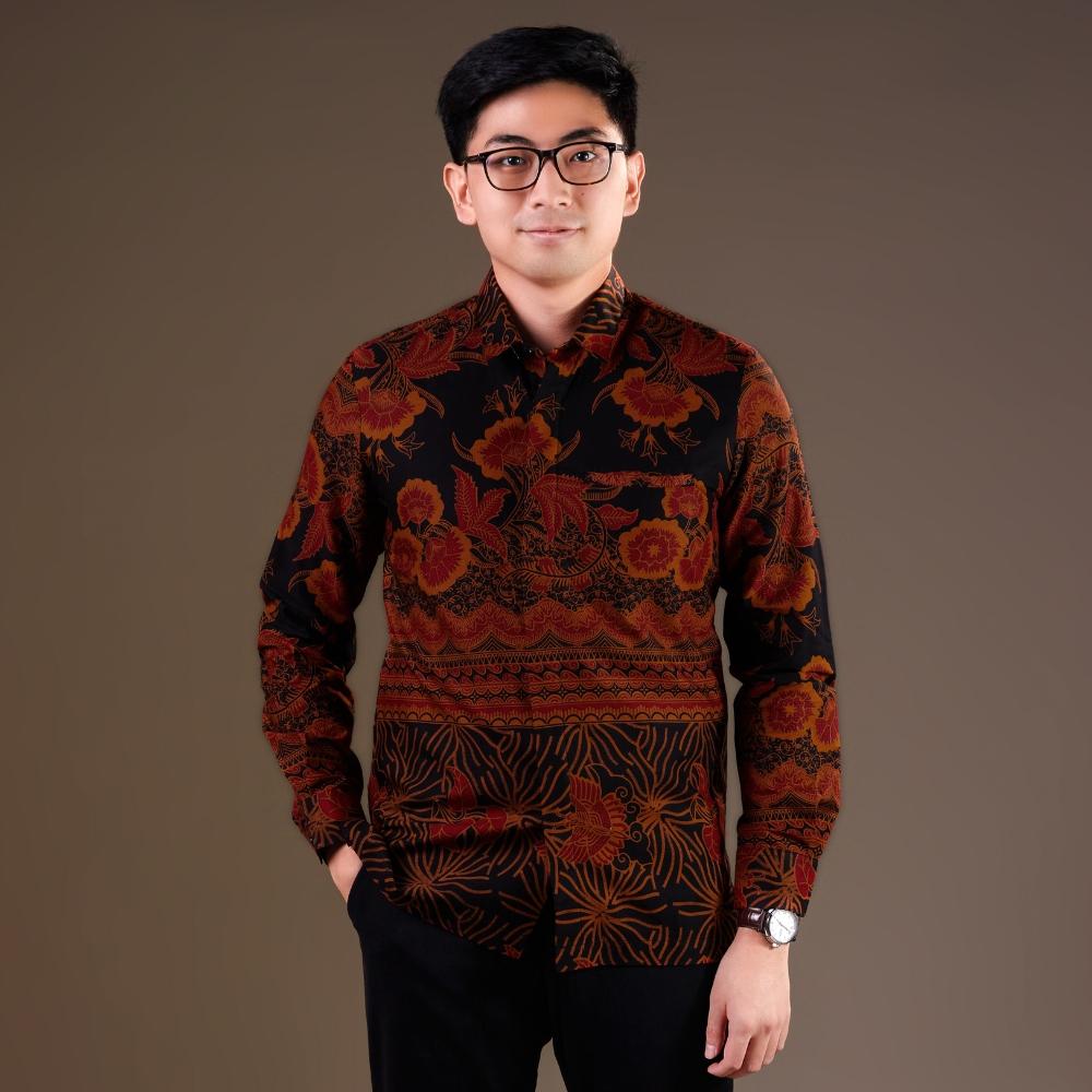 Geranium - Mandalas Kemeja Batik Pria Premium Lengan Panjang