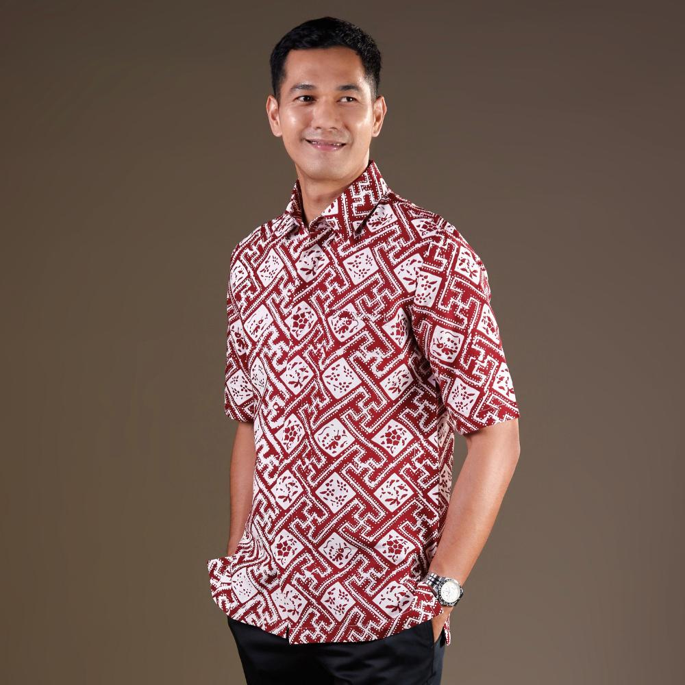 Romarum - Mandalas Kemeja Batik Pria Premium Lengan Pendek