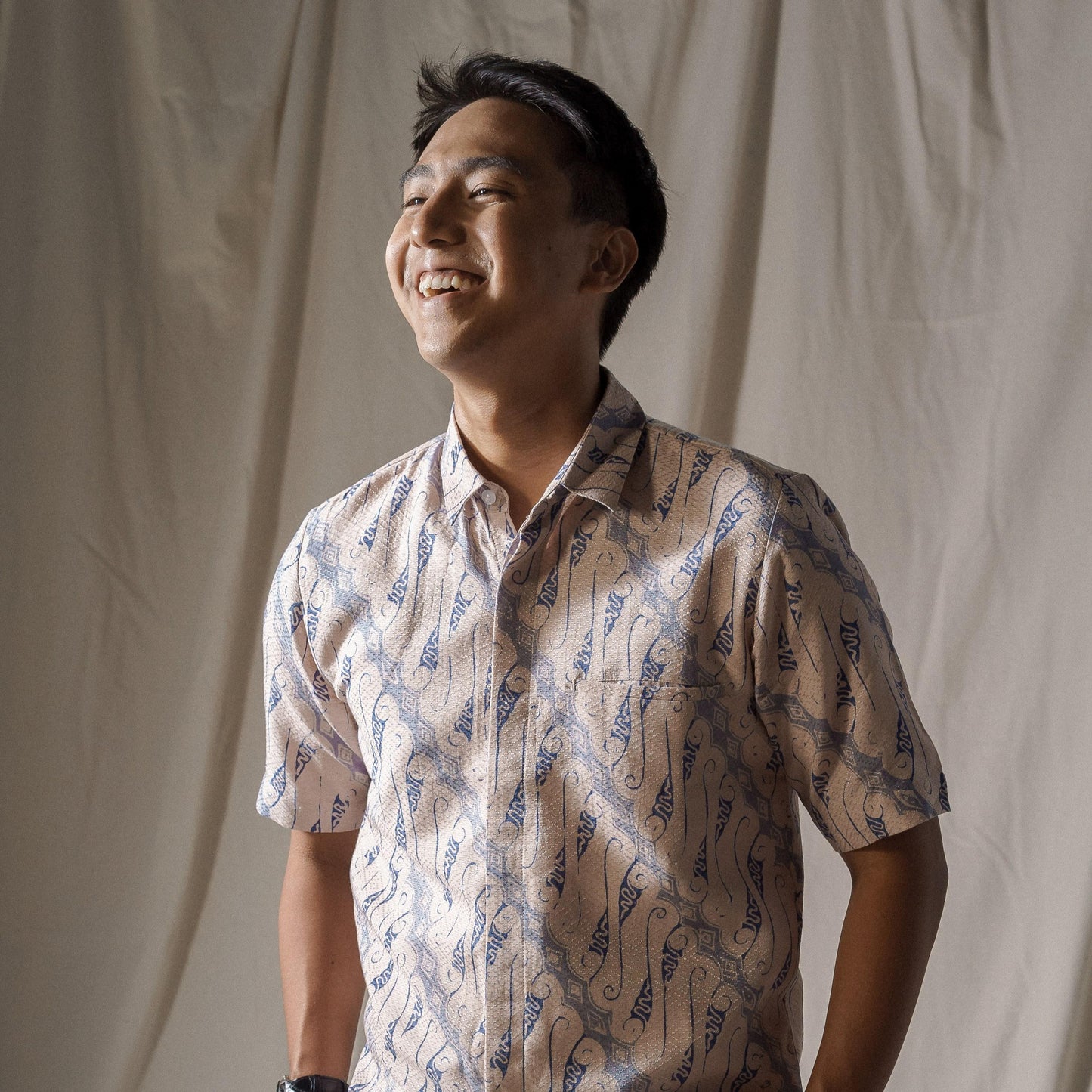 Paraatih - Mandalas Premium Men's Short Sleeve Batik Shirt